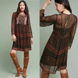 Anthropologie Munro Embroidered Tunic Dress